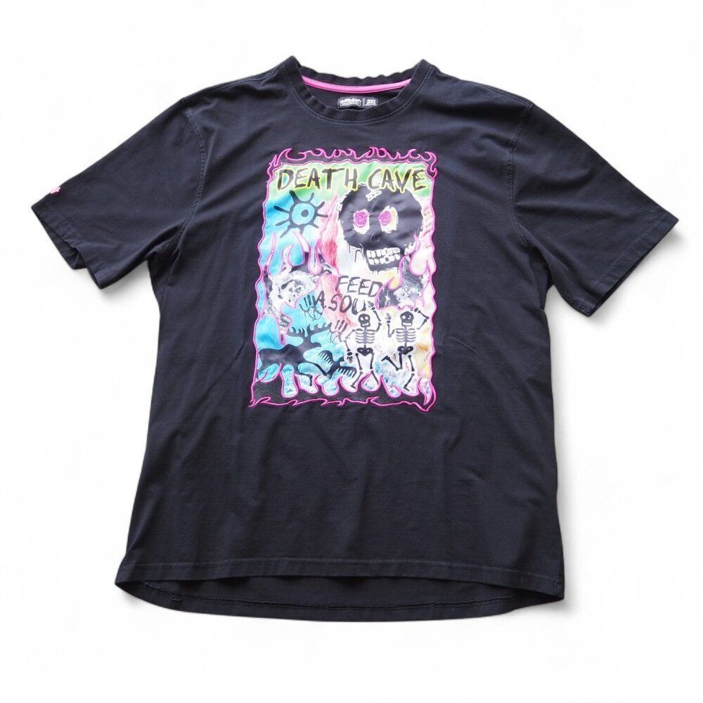 Offbeat Everything is Real 'Death Cave' Streetwear T-Shirt Black Men's‎ 3XL